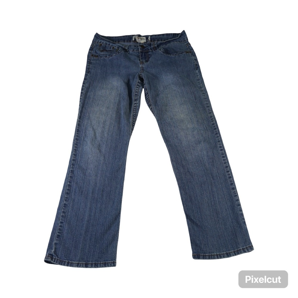 Hydraulic Jeans Womens 10 Blue Denim Cotton Stretch Travel Mid Rise Straight Leg